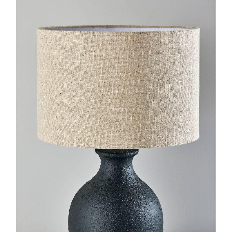 Margot Table Lamp Textured Ceramic Black - Adesso, 4 of 6