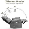 Recliner Chair for Adult,360Swivel Massage Home Theater Seat with Heat and Remote Control,PU Leather Rocker Recliner,Single Sofa with Side Pocket - 3 of 4