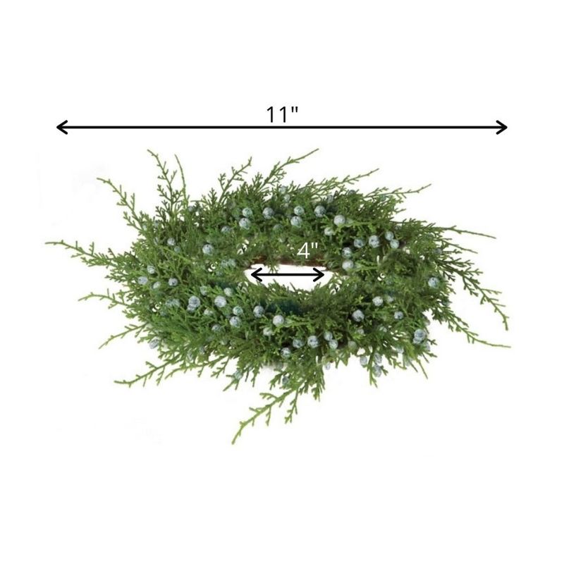 Sullivans Artificial Juniper Pine Wreath 11"H Green, 2 of 3
