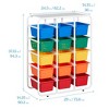 ECR4Kids 5-Tier Storage Rack with 15 Cubby Bins 5x3 - 2 of 4