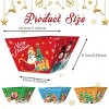 12 Pcs Christmas Paper Snack Trays, Santa Elk Snowman Pattern Disposable Food Bowls for Holiday Party Theater Popcorn Candy - 2 of 4