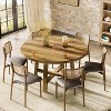 Tribesigns 47-Inch Round Dining Table, Farmhouse Kitchen Table with Cross Base for Dining Room, Kitchen, Living Room - 2 of 4