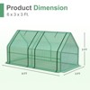 Aoodor Mini Greenhouse with Zipper Doors, Portable Garden Greenhouse with Roll-up Zipper Doors, UV-Protected for Outdoor Plants - 3 of 4