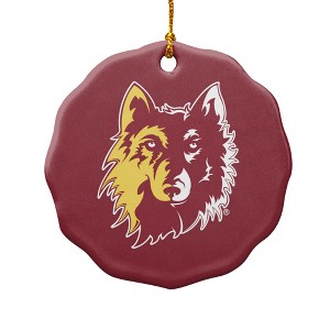 Northern State University Primary Logo Porcelain Scalloped Holiday Christmas Tree Ornament  2.8" (7.1 cm) - 1 of 4
