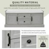Lyngins Retro Storage Bench with Velvet Cushion, 42.5"L Entryway Bench, Storage Ottoman with Enclosed Doors & Drawers, Solid Wood Frame Ottoman Bench - 4 of 4