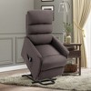HOMCOM Power Lift Assist Recliner Chair for Elderly with Remote Control, Linen Fabric Upholstery - 2 of 4