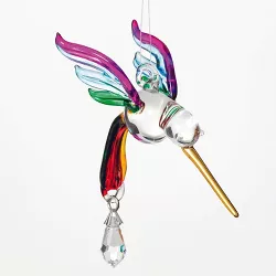 Woodstock Chimes Woodstock Rainbow Makers Collection, Fantasy Glass, 4'' Hummingbird Summer Rainbow Crystal Suncatcher CHRAI