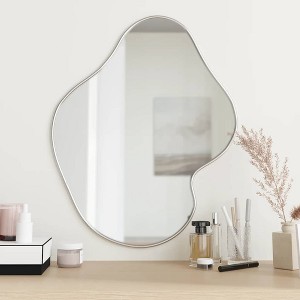 Aghana Digitals Silver Synthetic Glass Wall Mirror, 23.6x19.7 in, Indoor Wall-Mounted for - 1 of 4