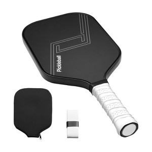 VEVOR Pickleball Paddle, T700 Carbon Fiber Surface & Honeycomb Core, Professional Pickleball Paddle with Increased Power & Control & Spin, Black - 1 of 4