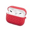 Insten Case Compatible with AirPods Pro - Weave Shaped Skin Cover with Keychain, Red - 4 of 4