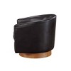 NicBex Faux Leather Swivel Accent Chair,Upholstered Swivel Living Room Chairs with Curved Backrest and Wood Base,Club Chair for Living Room - 4 of 4