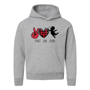 The Juniper Shop Peace Love Cupid Youth Graphic Hoodie - 1 of 3