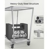 2-Section Laundry Basket with Wheels, Removable Bags, Steel Frame, 50.2 Gallons (190 L) - 4 of 4