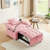 NicBex Modern Pull Out Sofa Bed Convertible Single Sofa with Adjustable Back, USB Port and Swivel Phone Stand for Living Room - 3 of 4