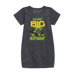 Girls' - Hot Wheels - Going Big For My Birthday Graphic Short Sleeve Fleece Dress - 1 of 2