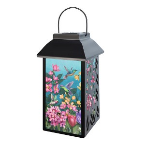 Briarwood Lane Spring Lantern 12" x 6" x 6" Springtime Hummingbirds Solar For Spring Lantern - 1 of 4