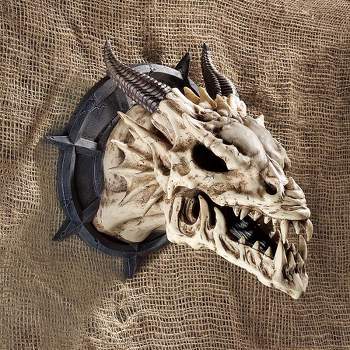 Design Toscano Horned Dragon Skull Wall Trophy