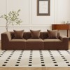 Resenkos 111" Modular Sctional Couches with Deep Seat, Compression Cloud Sofa Soft Corduroy Upholstered for Living Room Bedroom - 3 of 4