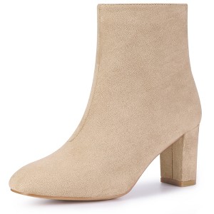 Perphy Square Toe Chunky Heel Ankle Boots for Women - 1 of 4