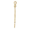 Black Bow Jewelry 14k Yellow Gold Fleur de Lis Bordered Cross Pendant, 24 x 46mm - 2 of 4
