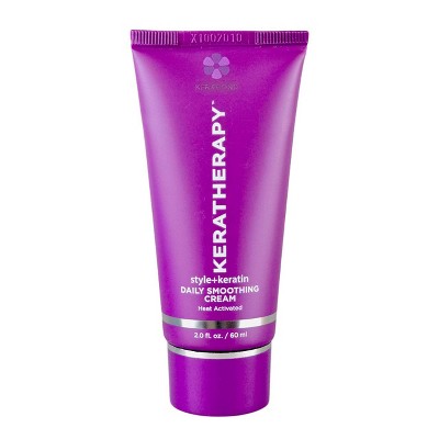 KeraBond Keratherapy Style+Keratin Daily Smoothing Cream Heat Activated - (2.0 oz) Your Daily Dose of Keratin, Defeat Frizz, Speed Style