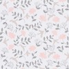 Lambs & Ivy Petals White/Pink/Gray Floral 100% Cotton Fitted Crib/Toddler Sheet - 3 of 4
