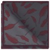INSPIRE CHIC Men's Feather Pattern Pocket Square with Embroidered Edge - 4 of 4