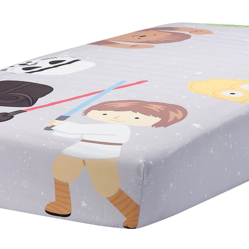 Lambs & Ivy Star Wars Galaxy Cotton Fitted Crib Sheet - Yoda/Darth Vader/R2D2, 3 of 6