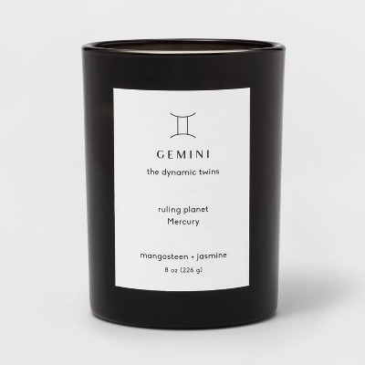 8oz Glass Jar Zodiac Candles Black - Threshold™