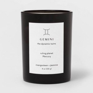 8oz Glass Jar Zodiac Candles Black - Threshold™ - 1 of 2