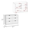 NicBex 6 Drawer Dresser for Bedroom,Modern Style Drawers with Concave Handle,Dressers for Kids Room,Living Room,Entry and Hallway - 3 of 4