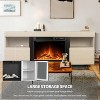 ZAFRO  59" Electric Fireplace Mantel ,Wooden Surround Free Standing TV Stand, Adjuatable Flame, Remote, 8-Hour Timer ,750W-1500W, Lightoak - 2 of 4