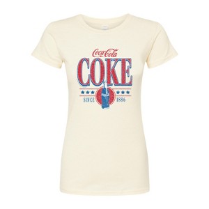 Women's - Coca-Cola - 90s Coke Collegiate Fitted Graphic T-Shirt - 1 of 3