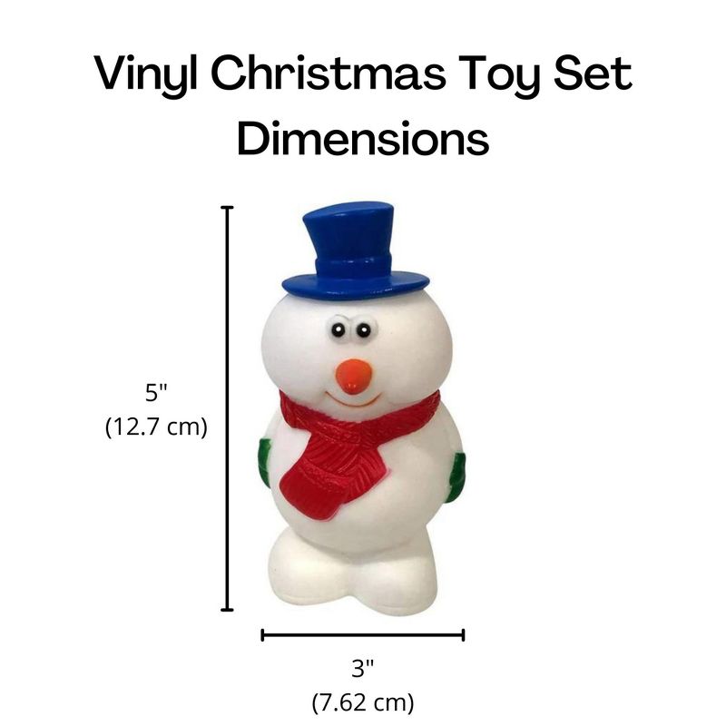 Midlee Vinyl Christmas Dog Toy Set- Santa, Reindeer & Snowman, 5 of 6