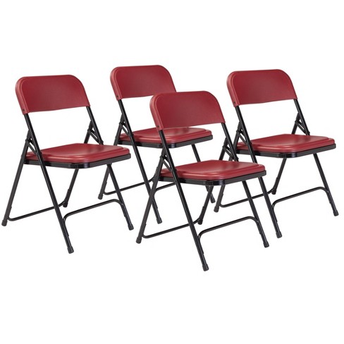 Set Of 4 Premium Resin Plastic Folding Chairs Burgundy Hampton Collection Target