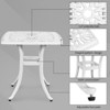 Maggift Patio End Tables, Modern Decorative Side Tables, Stylish Design for Patio, Living Room, Indoor and Outdoor Use, White, 21"*21"*21" - 3 of 4