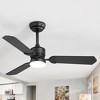 Airsurfer 42 Inch Black Wood Ceiling Fan, Quiet DC Motor Indoor Outdoor Ceiling Fans With Lights Remote Control - 2 of 4