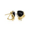 Ross-Simons Black Onyx and .25 ct. t.w. Diamond Earrings in 18kt Gold Over Sterling - 3 of 4