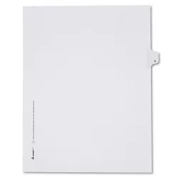 5 Side Tab Pack of 25 Avery Individual Legal Exhibit Dividers Allstate Style 82203 8.5 x 11 inches 