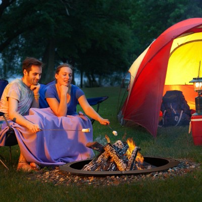 36 Inch Black Steel DIY Fire Pit Ring