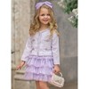 Twirl In Lilacs Tweed Blazer and Tutu Skirt Set Mia Belle Girls - 4 of 4