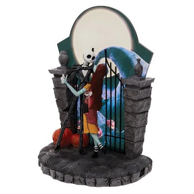Nightmare Before Christmas Jack and Sally Resin Figurine with LED Moon