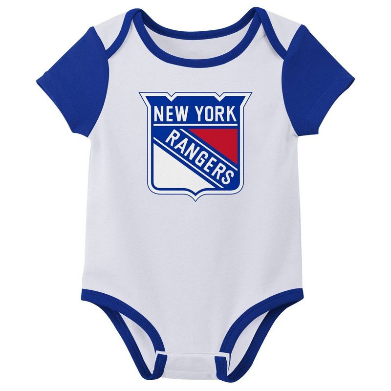 NHL New York Rangers Infant Boys&#39; 3pk Bodysuit, 3 of 5