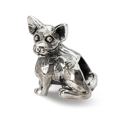 Black Bow Jewelry Sterling Silver Chihuahua Bead Charm