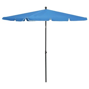 vidaXL Garden Parasol with Pole 82.7"x55.1" Azure Blue - 1 of 4