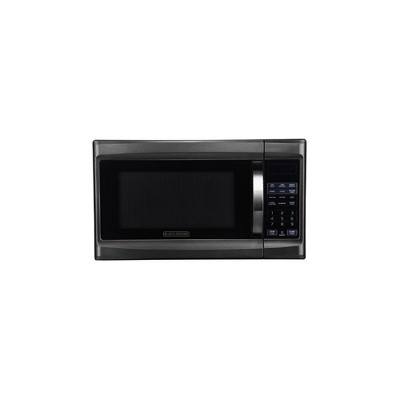 Black+Decker 1000 Watt 1.3 Cubic Feet Microwave with Digital Touch Controls and Display, Black Stainless Steel