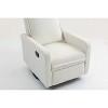 Dexmalle White Short plush manual button armchair sofa - 4 of 4