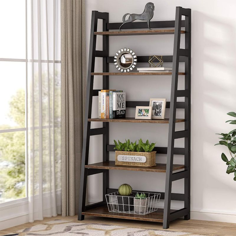 Tribesigns 5-Tier Bookshelf, Modern Ladder Bookcase for Home Office, 2 of 7