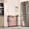 Infans Wood & Metal Safety Baby Gate Fits 29.5"-38" W Extendable Pet Gate Stairs Cherry - 3 of 4