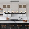 CityFurn 12-Light Modern Rectangle Kitchen Island Chandelier with Glass Shades - 4 of 4